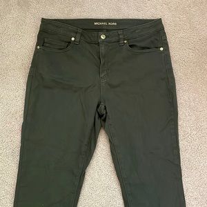Michael Kors Olive Green Izzy Skinny Jeans size 12
